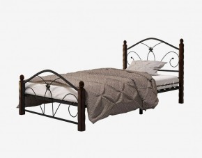 Кровать "Селена 1" Черная (900*2000) (ножки-шоколад) с коваными элементами в Сургуте - surgut.mebel-74.com | фото