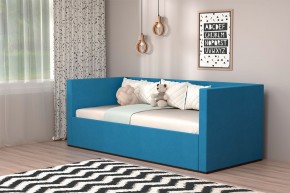 Кровать с ПМ (арт.030) (с/м 900*2000мм) (б/матр), ткань синяя в Сургуте - surgut.mebel-74.com | фото