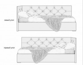 Кровать угловая Хлоя интерьерная +основание (120х200) в Сургуте - surgut.mebel-74.com | фото