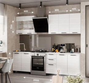 Кухонный гарнитур "Дина" 2.0 м (белый/белый глянец) в Сургуте - surgut.mebel-74.com | фото