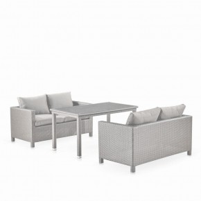 Обеденный комплект плетеной мебели с диванами T256C/S59C-W85 Latte в Сургуте - surgut.mebel-74.com | фото