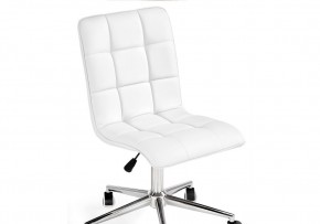 Офисное кресло Квадро экокожа белая / хром в Сургуте - surgut.mebel-74.com | фото
