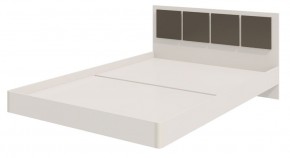 Парус Кровать 1200 на щитах (Белый/Графит) в изголовье 3 декор. квадрата в Сургуте - surgut.mebel-74.com | фото