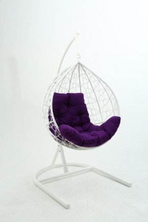 Подвесное кресло Бароло (белый/фиолетовый) в Сургуте - surgut.mebel-74.com | фото