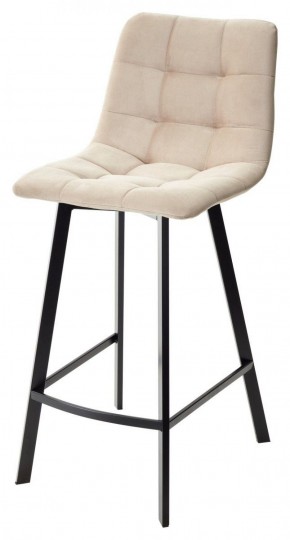 Полубарный стул CHILLI-QB SQUARE бежевый #5, велюр / черный каркас (H=66cm) М-City в Сургуте - surgut.mebel-74.com | фото