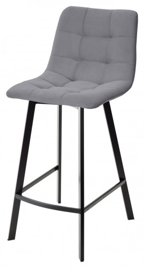 Полубарный стул CHILLI-QB SQUARE серый #27, велюр / черный каркас (H=66cm) М-City в Сургуте - surgut.mebel-74.com | фото