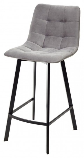 Полубарный стул CHILLI-QB SQUARE светло-серый #26, велюр / черный каркас (H=66cm) М-City в Сургуте - surgut.mebel-74.com | фото