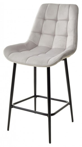 Полубарный стул ХОФМАН, цвет H-09 Светло-серый, велюр / черный каркас H=63cm М-City в Сургуте - surgut.mebel-74.com | фото