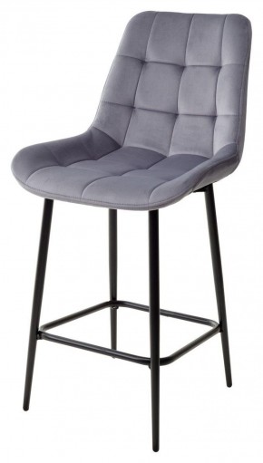 Полубарный стул ХОФМАН, цвет H-14 Серый, велюр / черный каркас H=63cm М-City в Сургуте - surgut.mebel-74.com | фото