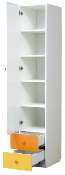 Шкаф 1-но дверный с ящиками и зеркалом Радуга (400) в Сургуте - surgut.mebel-74.com | фото
