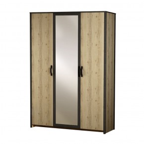 Шкаф 3-дверный с зеркалом №885 Гранж в Сургуте - surgut.mebel-74.com | фото