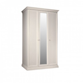 Шкаф 3-х дверный для платья и белья (1 зеркало) Амели штрих-лак (АМШ1/3) в Сургуте - surgut.mebel-74.com | фото