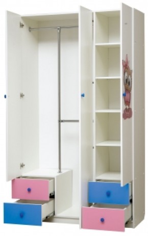 Шкаф 3-х дверный с ящиками и фотопечатью Совята 3.1 (1200) в Сургуте - surgut.mebel-74.com | фото