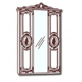 Шкаф 3-х дверный с зеркалами (01.143) Роза (беж) в Сургуте - surgut.mebel-74.com | фото