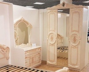 Шкаф 3-х дверный с зеркалами (01.143) Роза (беж) в Сургуте - surgut.mebel-74.com | фото