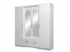 Шкаф 4-х дверный для одежды и белья Ольга-10 МДФ в Сургуте - surgut.mebel-74.com | фото