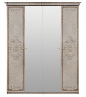 Шкаф 4-х створчатый (1+2+1) с Зеркалом "Патрисия" (крем) в Сургуте - surgut.mebel-74.com | фото