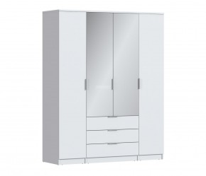 Шкаф 4х дверный с зеркалами Николь СБ-2595/1 (Белый) в Сургуте - surgut.mebel-74.com | фото