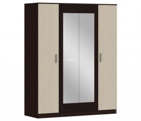 Шкаф 4х дверный с зеркалами Уют СБ-2750/1.Н (Венге/Паллада) в Сургуте - surgut.mebel-74.com | фото