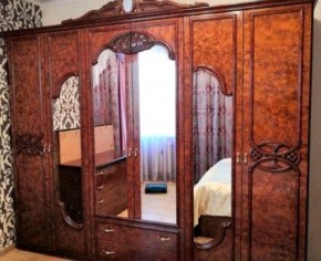 Шкаф 6-и дверный с зеркалами (03.146) Ольга (орех) в Сургуте - surgut.mebel-74.com | фото