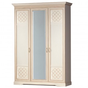 Шкаф для одежды 3-дверный №800 Парма кремовый белый в Сургуте - surgut.mebel-74.com | фото