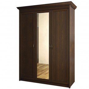 Шкаф для одежды 3-дверный с зеркалом №671 Флоренция Дуб оксфорд в Сургуте - surgut.mebel-74.com | фото