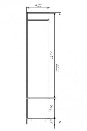 Шкаф для Одежды ЭШ1-РП-19-4 (ручка профильная) серия "Экон" в Сургуте - surgut.mebel-74.com | фото