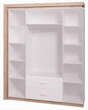 Шкаф для одежды с ящиками 4-х створчатый с зеркалом Люмен 16 в Сургуте - surgut.mebel-74.com | фото