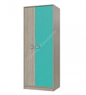 Шкаф для одежды Сити (Арт. 6-9411) Дуб Сонома/Аква в Сургуте - surgut.mebel-74.com | фото