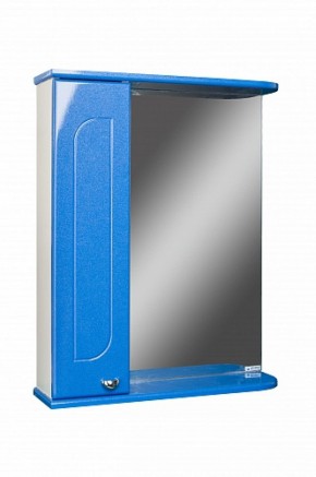 Шкаф-зеркало Радуга Синий металлик 55 левый АЙСБЕРГ (DA1129HZR) в Сургуте - surgut.mebel-74.com | фото