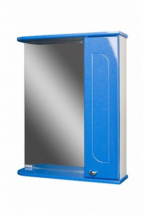 Шкаф-зеркало Радуга Синий металлик 55 правый АЙСБЕРГ (DA1129HZR) в Сургуте - surgut.mebel-74.com | фото