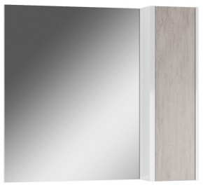 Шкаф-зеркало Uno 80 Дуб серый левый/правый Домино (DU1504HZ) в Сургуте - surgut.mebel-74.com | фото