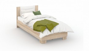 Спальня Аврора Кровать 90 со встроенным основанием под матрас Дуб сонома/Белый в Сургуте - surgut.mebel-74.com | фото