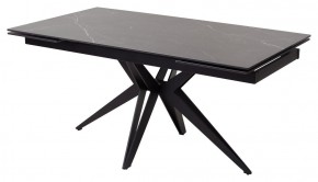 Стол FORIO 160 MATT BLACK MARBLE SOLID CERAMIC / BLACK, ®DISAUR в Сургуте - surgut.mebel-74.com | фото