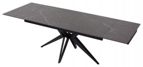 Стол FORIO 160 MATT BLACK MARBLE SOLID CERAMIC / BLACK, ®DISAUR в Сургуте - surgut.mebel-74.com | фото