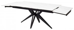 Стол FORIO 160 MATT WHITE MARBLE SOLID CERAMIC / BLACK, ®DISAUR в Сургуте - surgut.mebel-74.com | фото