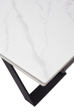 Стол LIVORNO 180 MATT WHITE MARBLE SOLID CERAMIC / BLACK, ®DISAUR в Сургуте - surgut.mebel-74.com | фото