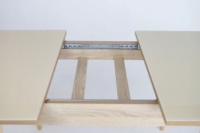 Стол раскладной со стеклом (опоры массив цилиндрический) "Хоста" в Сургуте - surgut.mebel-74.com | фото