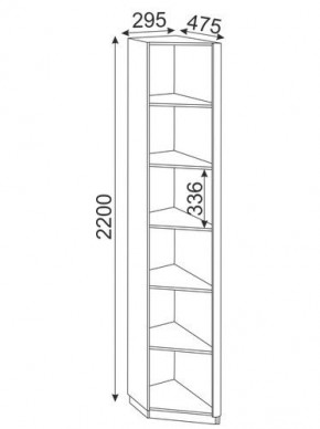 Угловая секция Глэдис М25 (ЯШС/Белый) в Сургуте - surgut.mebel-74.com | фото