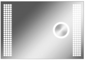 Зеркало Cosmo 100 alum (линза) с подсветкой Sansa (SCL1026Z) в Сургуте - surgut.mebel-74.com | фото